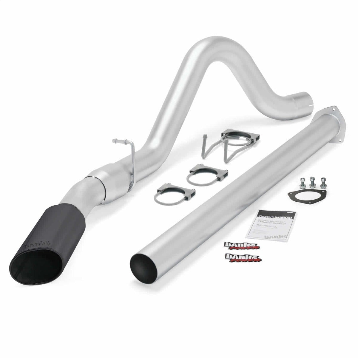Banks Power 49792-B Monster Exhaust; Single; S/S-Black Tip-2015 Ford 6.7L F250-350-450-CCSB-CCLB; SR
