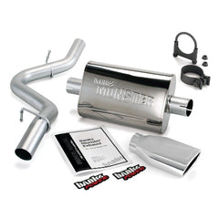 Banks Power 51312 Monster Exhaust System; S/S-Chrome Tip-1997-99 Jeep 2.5/4.0L Wrangler; Slip Fit