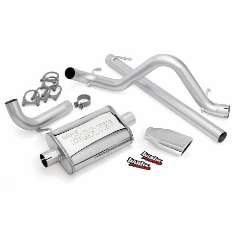 Banks Power 51321 Monster Exhaust System; S/S-Chrome Tip-07-11 Jeep 3.8L Wrangler-2Dr