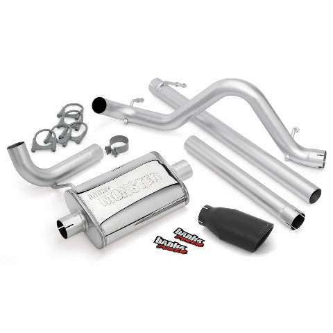 Banks Power 51322-B Monster Exhaust System; S/S-Black Tip-07-11 Jeep 3.8L Wrangler Unlimited-4Dr