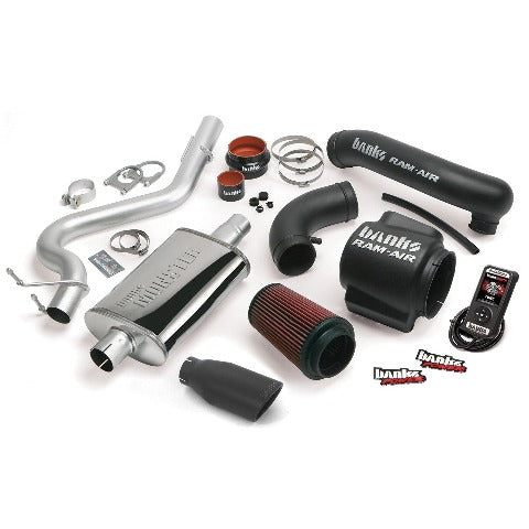Banks Power 51334-B Stinger System; Single Exh; S/S-Black Tip-2004-06 Jeep 4.0L Wrangler