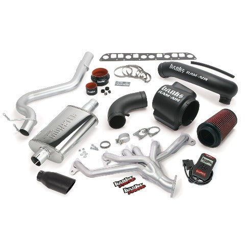 Banks Power 51335-B Powerpack System; Single Exh; S/S-Black Tip-2004-06 Jeep 4.0L Wrangler