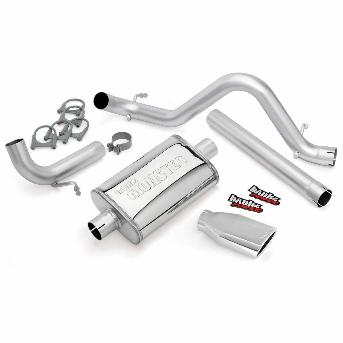 Banks Power 51343 Monster Exhaust System; S/S-Chrome Tip-2012-15 Jeep 3.6L; Wrangler; All-4Dr