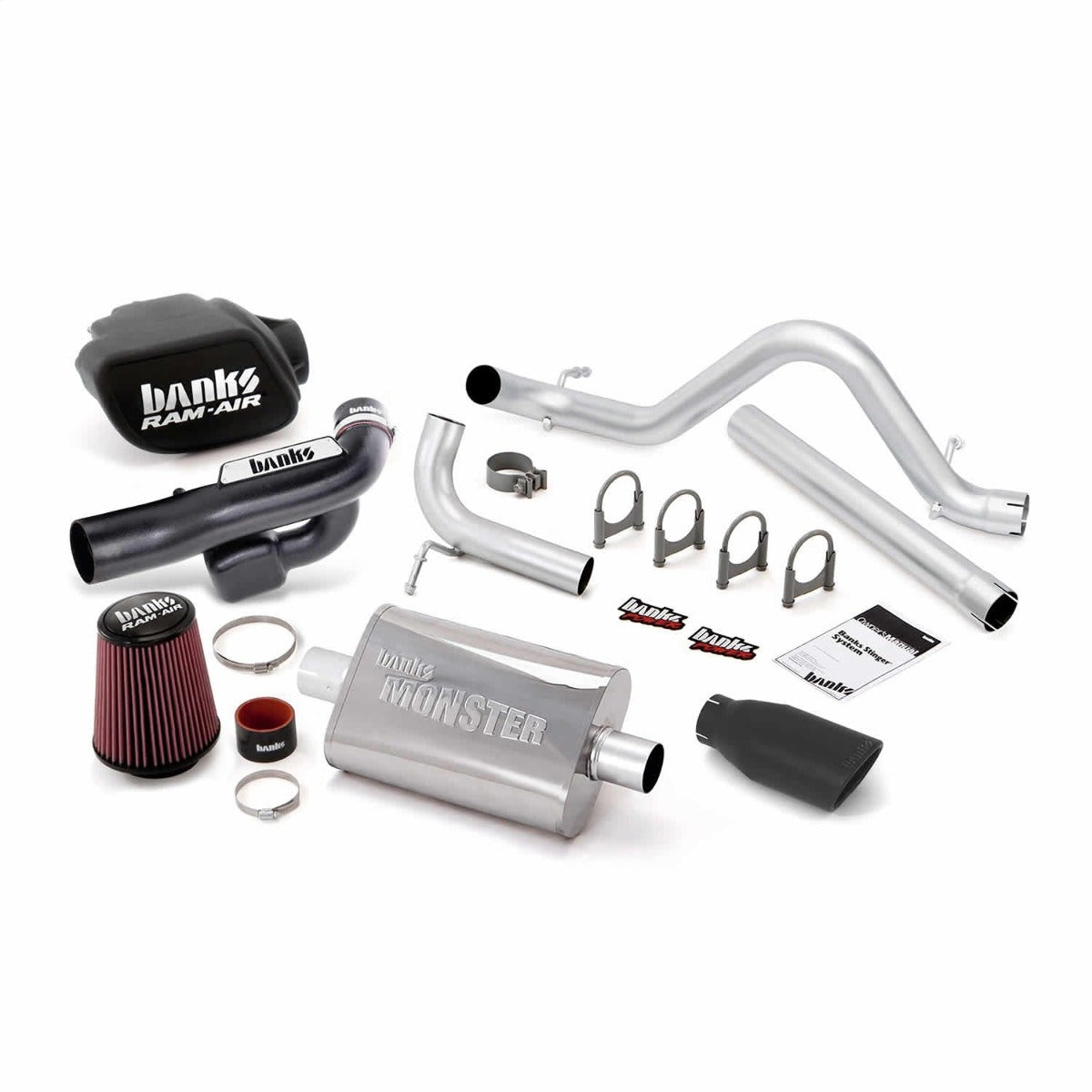 Banks Power 51345-B Stinger System (no AutoMind); S/S-Black Tip-2012-15 Jeep 3.6L Wrangler; All-4Dr