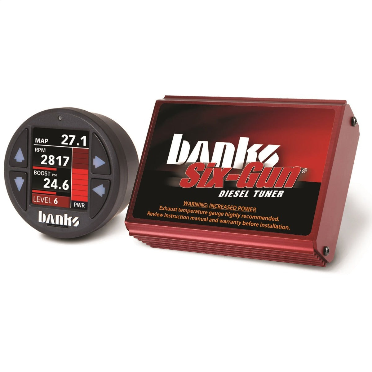Banks Power 61412 Six-Gun Diesel Tuner w/Banks iDash-1.8-2004-05 Chevy 6.6L; LLY