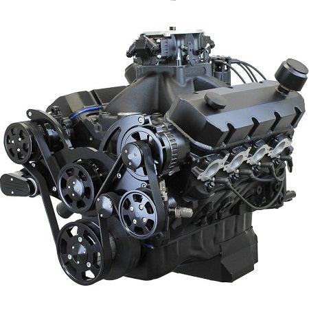 BluePrint Engines Blackout 632 ci Big Block GM Pro Series Engine - Dressed Long Block w/ carb and Black pulley kit  PS6320CTCKB