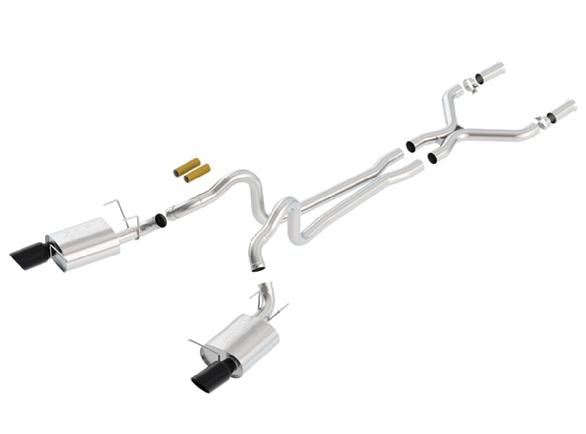 Borla 140372BC MUST GT 11-12 5.0L AT/MT RWD 2DR S RD RL AC SR ATAK 2.75in.; TIP 4.5in. RD X 10i