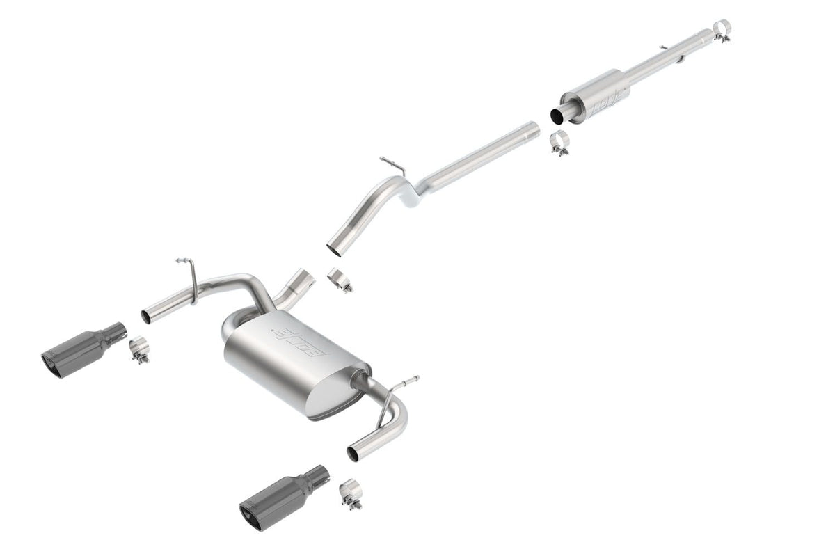 Borla 140459BC WRAN 12-16 3.6L AT/MT 4WD 4DR S SQ RL AC SR 2.5in.; 2in. TIP 3.5in. X 3.28in. SQ