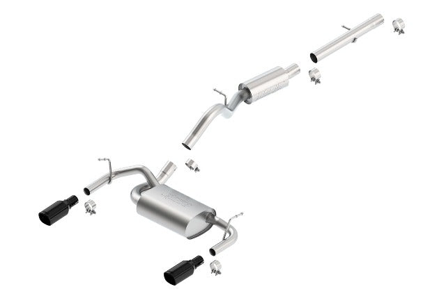 Borla 140460BC WRAN 12-16 3.6L AT/MT 4WD 2DR S SQ RL AC SR 2.5in.;2in. TIP 3.5in. SQ X 8in. BLA