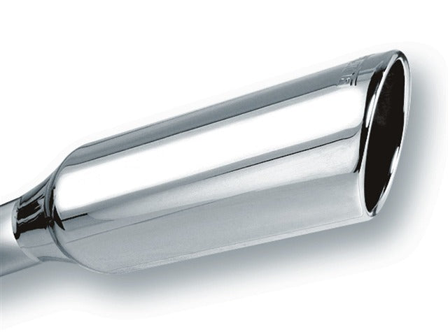 Borla 20245 TIP: 2.25in. INLET; 4in. ROUND ROLLED ANGLE CUT X 12in. EMBOSSED; WELD-ON; STYLE