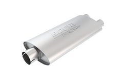 Borla 400485 PRO-XS; 2-1/2in.;2-1/2in.; 19in.x9-1/2in.x4in. OVAL CEN/DUAL W/NOTCH