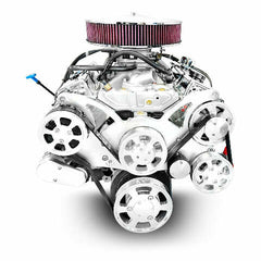 BluePrint Engines GM Small Block Compatible 400 CI Deluxe Dressed, Multi-Point Fuel Injected, with Polished Pulley Kit BP4002MPFIK