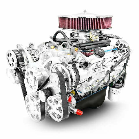 BluePrint Engines GM Small Block Compatible 400 CI Deluxe Dressed, Multi-Point Fuel Injected, with Polished Pulley Kit BP4002MPFIK