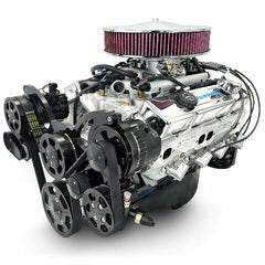 BluePrint Engines GM Small Block Compatible 400 CI Deluxe Dressed, Multi-point Fuel Injected, with Black Pulley Kit BP4002MPFIKB