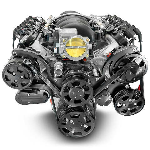 Dressed Engine Module BluePrint Engines 376ci GM LS ProSeries Dressed Engine w/ EFI: SKU ...
