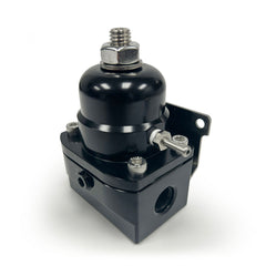 BluePrint Engines EFI BILLET ALUMINUM FUEL PRESSURE BYPASS REGULATOR, -6AN ORB, 40-75 PSI, BLACK BPP13109BK