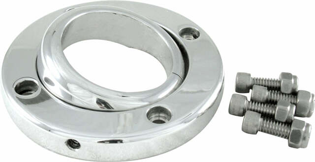 Borgeson Swivel Floor Mount For 1 1/2in. Steering Column Polished Aluminum 909014
