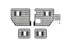 BuiltRight Industries 102314 Bedside Rack System - 4pc Kit
