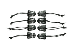 BuiltRight Industries 105008 Elastic Tech Panel Clips, Black - 8pc Kit