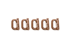 BuiltRight Industries 105024 Locking Tech Panel Carabiners, Tan - 5pc Kit