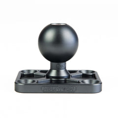 BuiltRight Industries Mountech SpinLok Ball Mount - 1 in., 4-Bolt (Rectangular) Base, Storm Gray MNT-110012