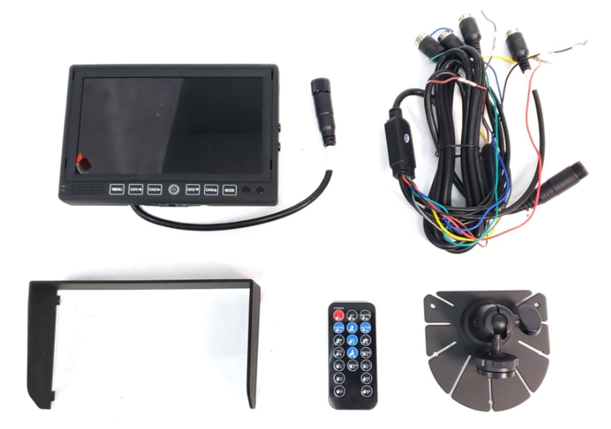 Brandmotion AHDS-7674 7 Digital Quad Display Monitor with 4-Channel DVR
