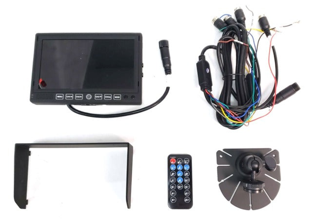 Brandmotion AHDS-7674 7 Digital Quad Display Monitor with 4-Channel DVR