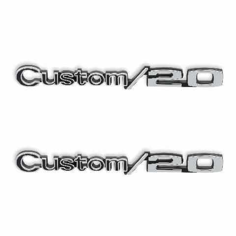 BROTHERS C/K Fender Badge Pair - Custom/20 pn 04-586