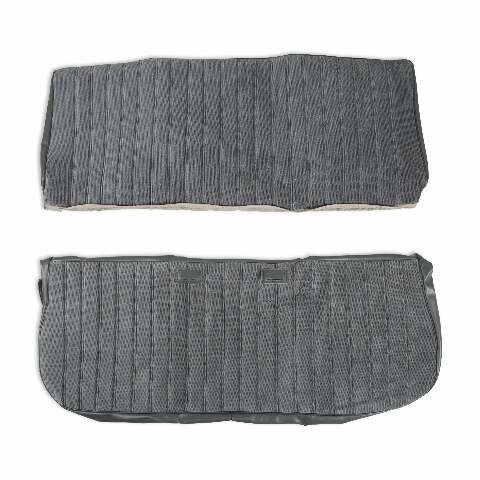 BROTHERS C/K Seat Upholstery Kit - Full Pleat Cloth/Vinyl - Grey/Charcoal pn 05-299