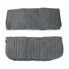 BROTHERS C/K Seat Upholstery Kit - Full Pleat Cloth/Vinyl - Grey/Charcoal pn 05-299