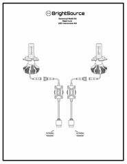 BrightSource H4 H/L ML-7 LED Bulbs Twin Pack 74994ML