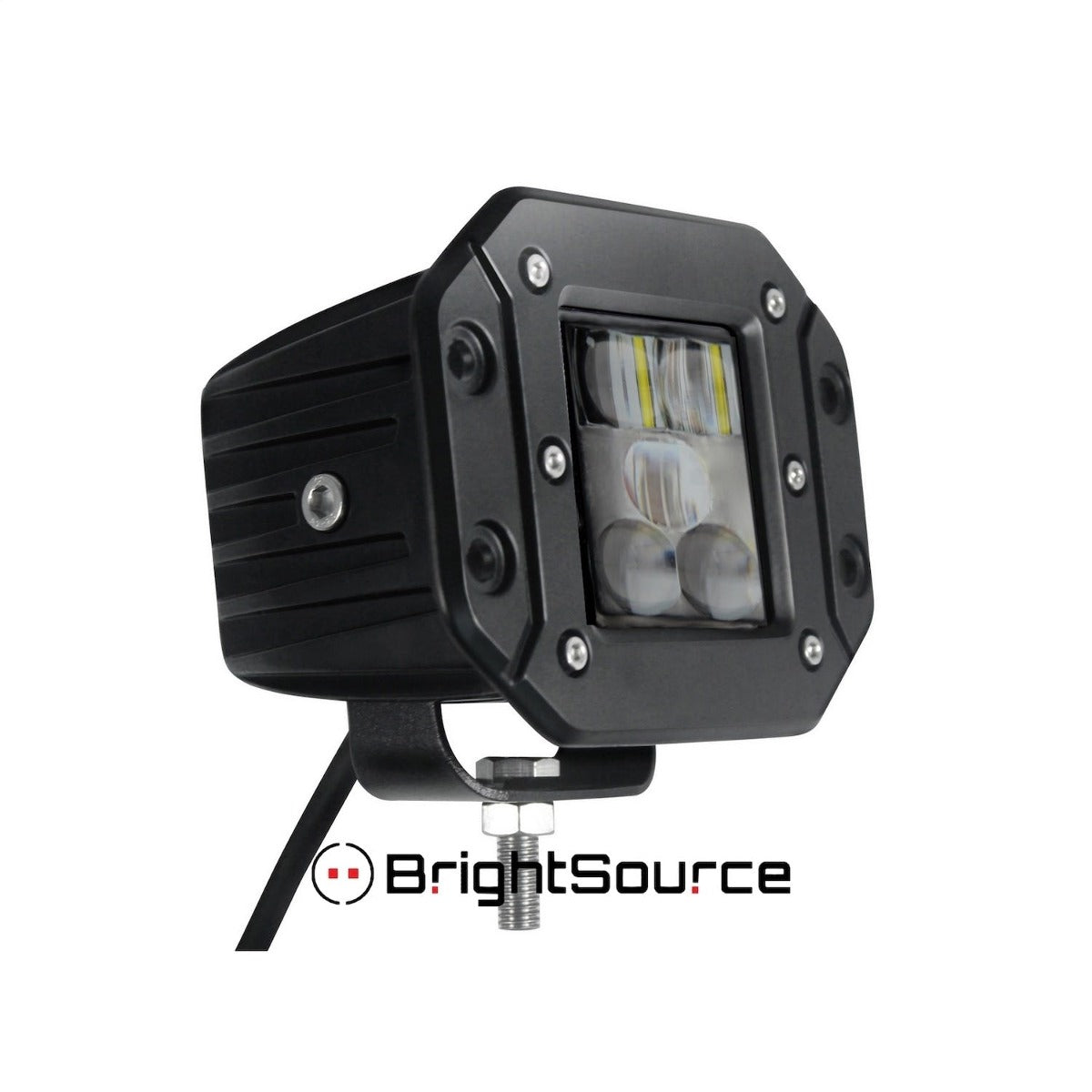 BrightSource 75002F1 3in. Single Lamp Flush Mount 5x5W Philips LEDs;25W Fog pattern; 6000K