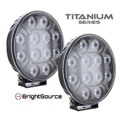 BrightSource Titanium Series LED Driving Light Kit, 7 in. Round, Pair 870072