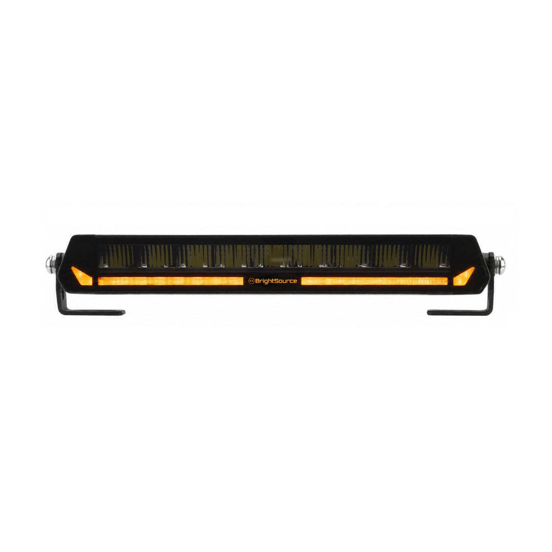 BrightSource 10 in. Titanium T2 LED Driving Light Bar, Dual Power, Amber/White Position Light 871102