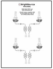BrightSource Ram 9005/9005- High/Low Beam (Projector style) Combo Kit 934148HL