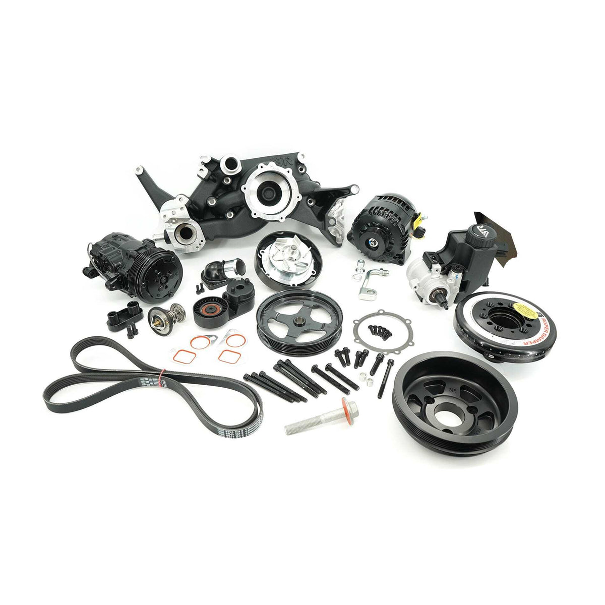 Brian Tooley Racing ACD-LS01B-SFI BTR HYPERDRIVE FRONT DRIVE KIT - LS - BLACK - SFI BALANCER - ACD-LS01B-SFI