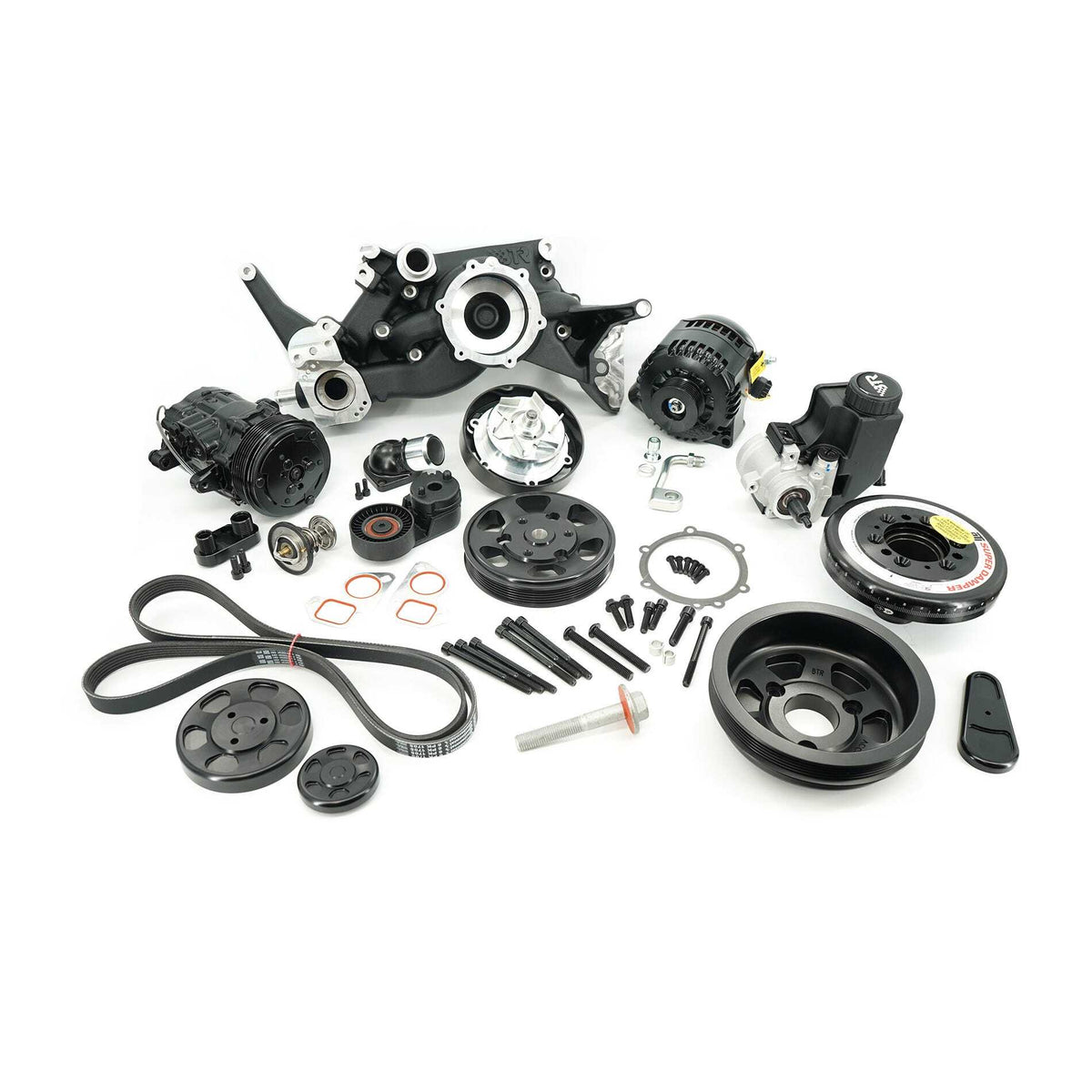 Brian Tooley Racing ACD-LT05B-SFI BTR HYPERDRIVE FRONT DRIVE KIT - LT - BLACK - SFI BALANCER - DRESS KIT