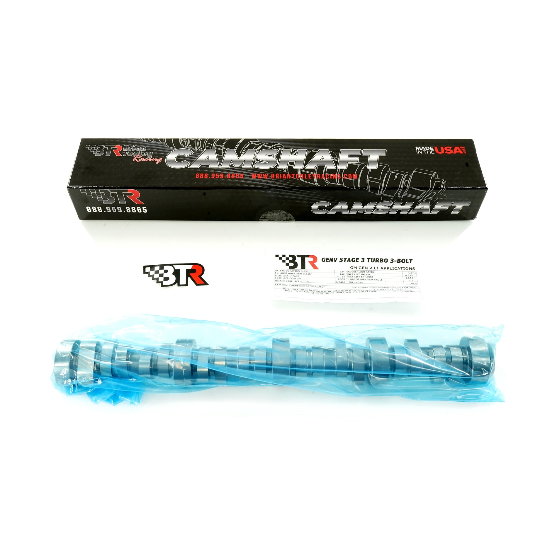 Btr Racing Brian Tooley Racing BTR-GENVSTG3TURBO3BLT BTR GEN V STAGE 3 TURBO CAMS ...