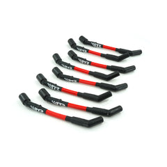 Brian Tooley Racing BTR-SPW-CH-LS-S-2 BTR SCOTT PLUG WIRE SET STANDARD LENGTH WHITE SCRIPT RED SLEEVE