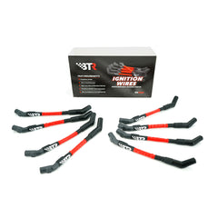 Brian Tooley Racing BTR-SPW-CH-LS-SC-2 BTR SCOTT SPARK PLUG WIRES FOR SMART COIL APPLICATIONS WHITE SCRIPT RED SLEEVE