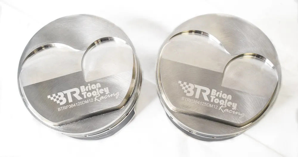Brian Tooley Racing BTRP364125DM12-8 BTR PISTON SET - GEN III/IV LS - 4.000" BORE - 3.622" STROKE - 6.125" ROD