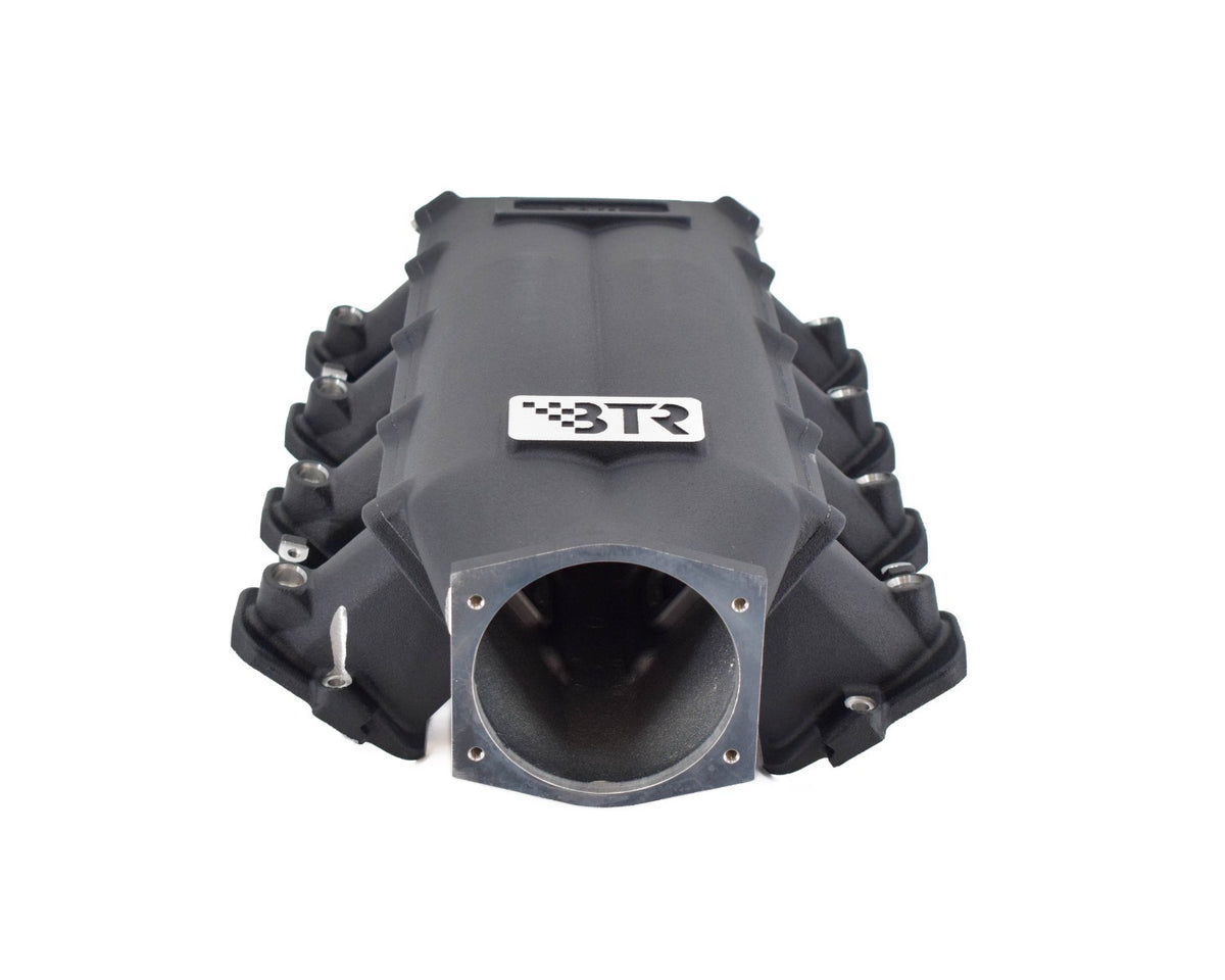 Brian Tooley Racing TRA-1-BLK-P105 BTR TRINITY INTAKE MANIFOLD FOR CATHEDRAL PORT ENGINES - BLACK - TRA-1-BLK-P105