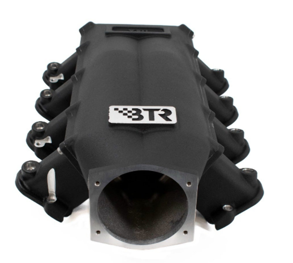 Brian Tooley Racing TRA-3-BLK-P105-V2 BTR TRINITY SERIES INTAKE MANIFOLD FOR LS3 ENGINES - BLACK - V2 INTAKE RUNNERS