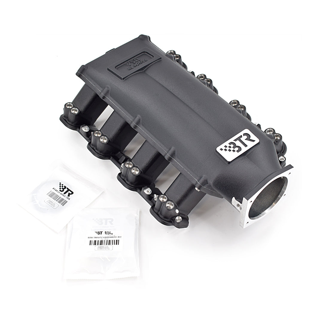 Brian Tooley Racing TRA-7-BLK-P105-2I BTR TRINITY INTAKE MANIFOLD - LS7 DUAL INJECTOR - BLACK - TRA-7-BLK-P105-2I