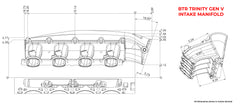 Brian Tooley Racing TRA-GENV-INJ-CNC BTR TRINITY INTAKE MANIFOLD - GEN V WITH INJECTOR HOLES - CNC RUNNERS