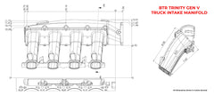 Brian Tooley Racing TRA-LTTK-BLK BTR TRINITY GEN V TRUCK INTAKE MANIFOLD - BLACK - TRA-LTTK-BLK