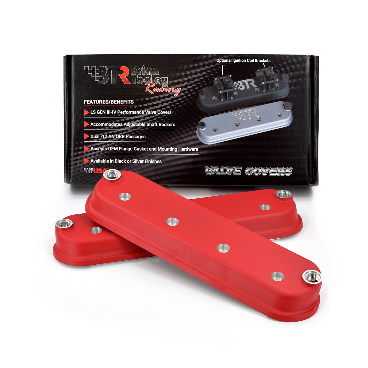 Brian Tooley Racing VCA-02-RED BTR VALVE COVER ASSEMBLY RED W/O COIL MOUNT