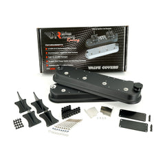 Brian Tooley Racing VCA-03-BLK-CM-VP BTR DIE CAST VANITY VALVE COVER SET - BLACK WITH COIL MOUNTS - VCA-03-BLK-CM-VP