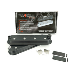 Brian Tooley Racing VCA-03-BLK-VP BTR DIE CAST VANITY VALVE COVER SET - BLACK - VCA-03-BLK-VP