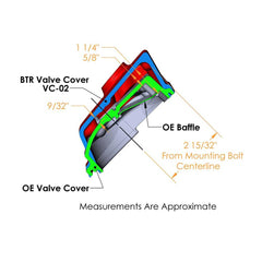 Brian Tooley Racing VCA-03-SLVR-CM-VP BTR DIE CAST VANITY VALVE COVER SET - SILVER WITH COIL MOUNTS